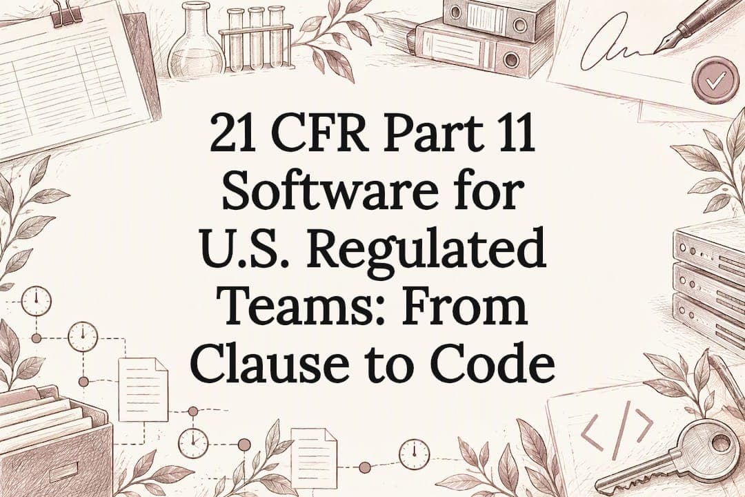 21 CFR Part 11 Software for U.S. Regulated Teams: From Clause to Code