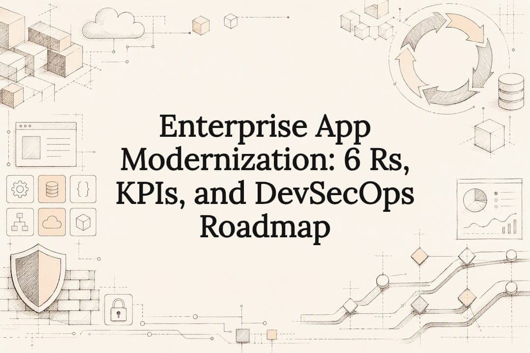 Enterprise App Modernization: 6 Rs, KPIs, and DevSecOps Roadmap