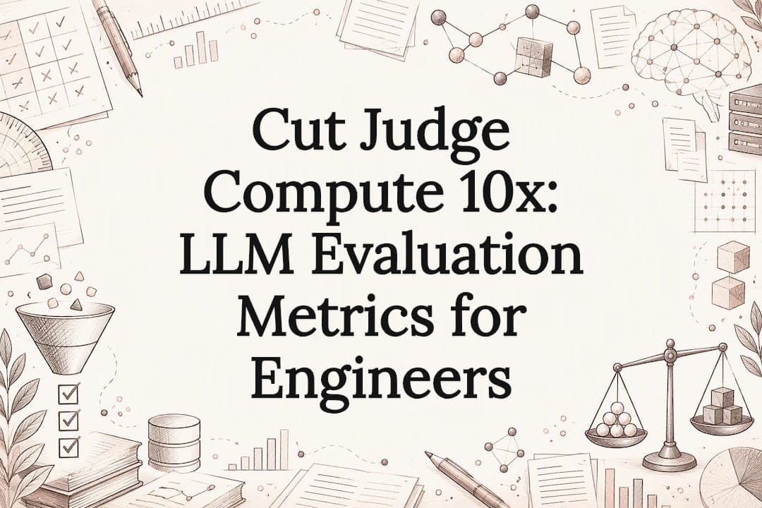 Cut Judge Compute 10x: LLM Evaluation Metrics for Engineers